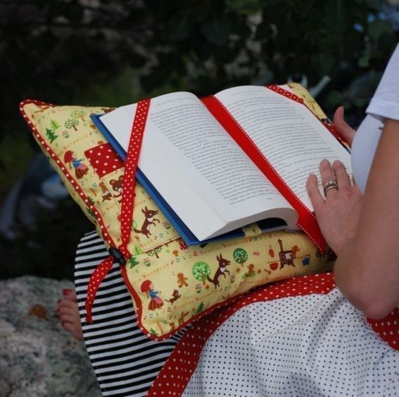 Image of reading pillow, with link to Etsy. 